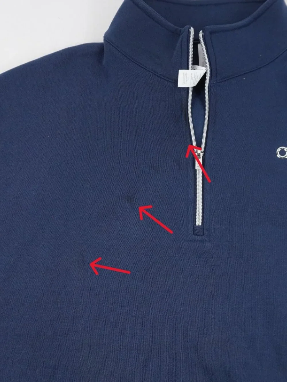 Alo Yoga Accolade 1/4 Zip Pullover Sweatshirt In Navy - Women's Size Medium